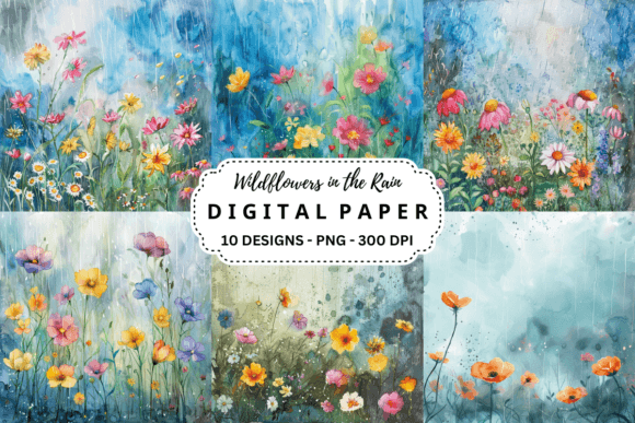 Download Wildflowers in the Rain Background - Rain background Collection